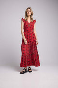 Robe Longue - Fleur Rouge