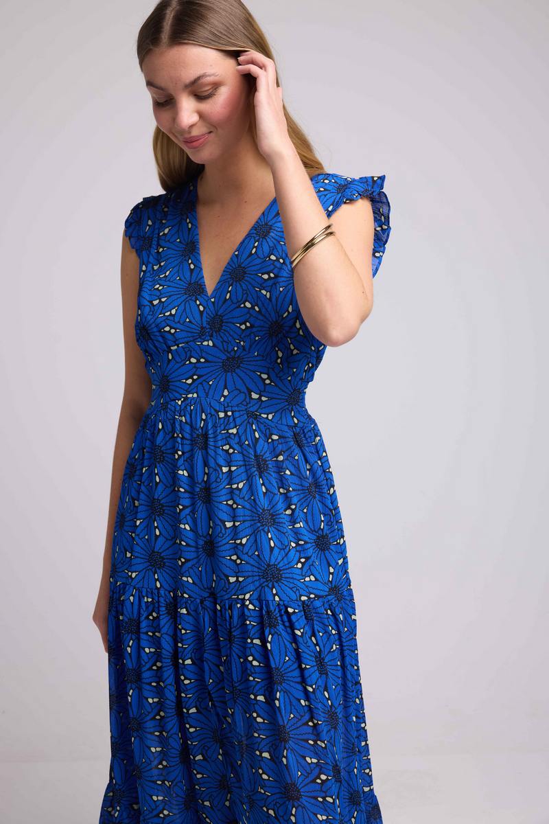 Robe Longue - Marguerites Bleues