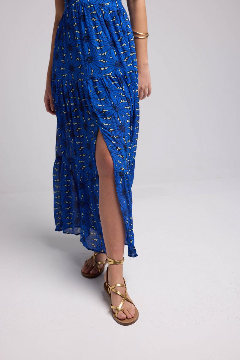 Robe Longue - Marguerites Bleues
