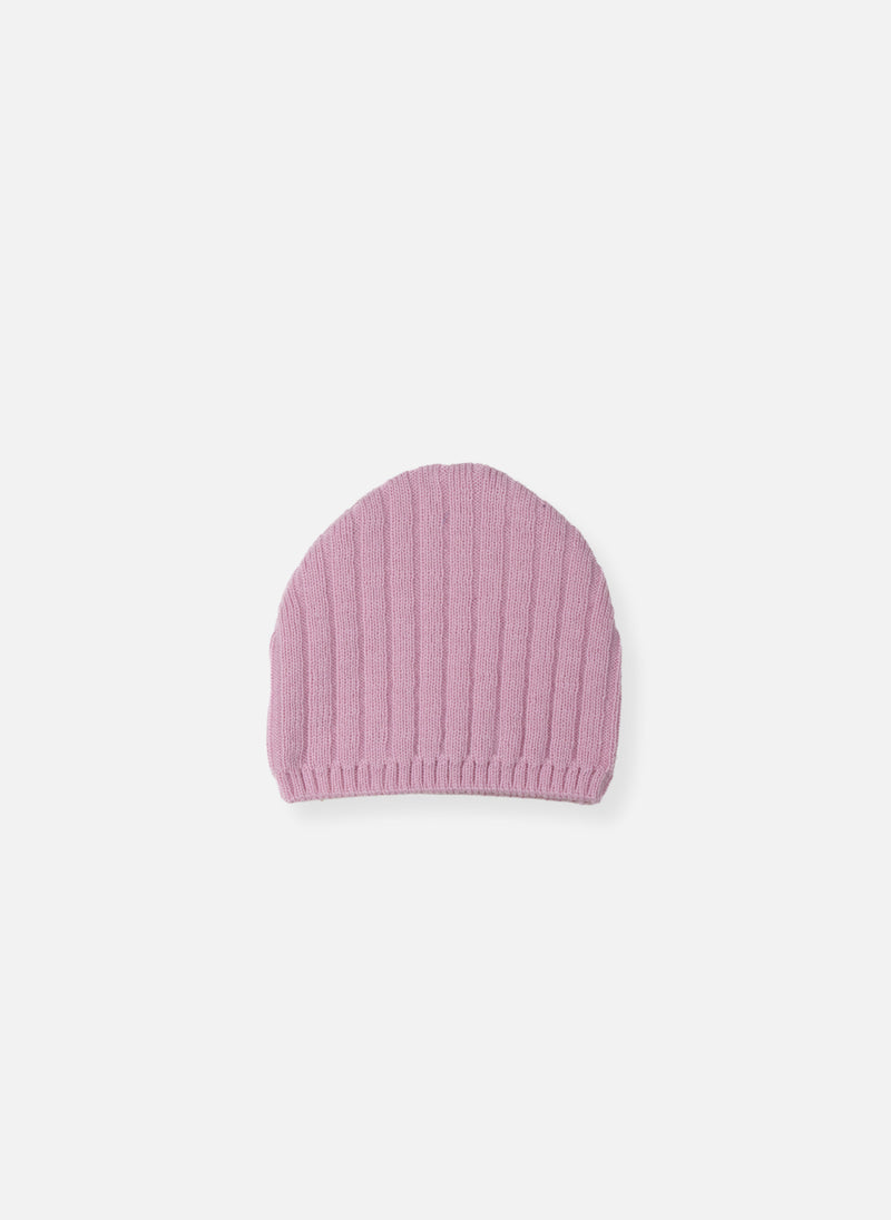 Gorro Retro De Mezcla De Lana - Rosa Perla