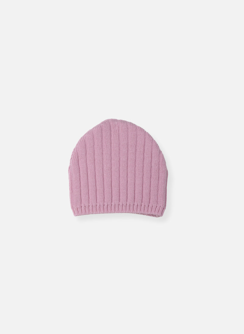Gorro Retro De Mezcla De Lana - Rosa Perla
