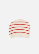 Little Sailor Wool Blend Hat - Ecru With Red Stripes