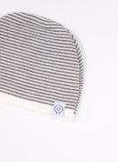 Milleraies Beanie - Ecru With Licorice Stripe