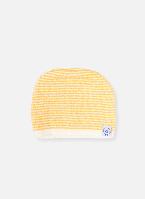 Bonnet Milleraies - Écru À Rayure Moutarde