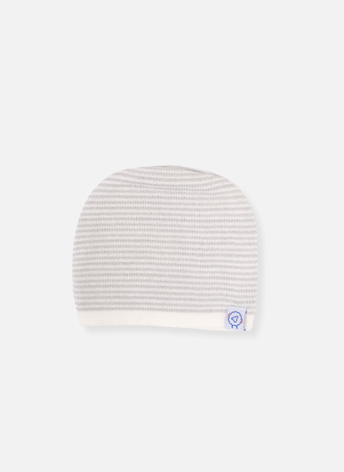 Bonnet Milleraies - Écru À Rayure Gris Clair