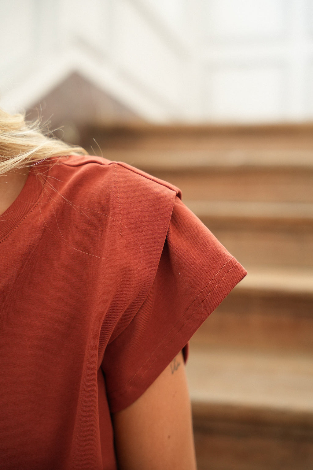 T-Shirt Girocollo Lizo - Terracotta