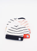 Bonnet À Revers Court - Écru À Rayures Marines