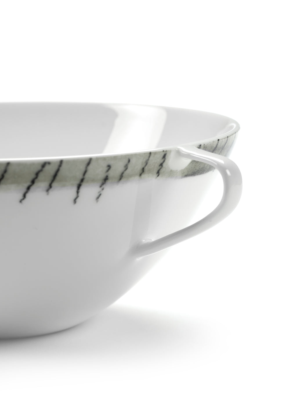 Midnight Flowers - Lot De 2 Consommés - Porcelaine Bone China - Fiore Rosa