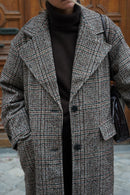 Manteau Nicolas Carreaux Chocolat
