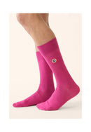 Chaussettes Mi-Hautes Unies - Fuchsia