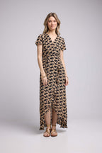 Robe Long Manches Courtes - Cachemire Noir