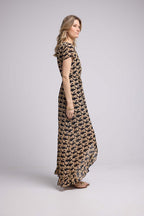 Robe Long Manches Courtes - Cachemire Noir