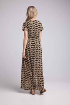 Robe Long Manches Courtes - Cachemire Noir