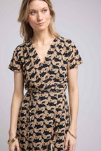 Robe Long Manches Courtes - Cachemire Noir