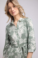 Robe Long Manches Longues - Kahki