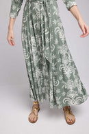 Robe Long Manches Longues - Kahki