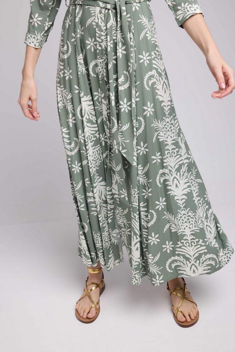 Robe Long Manches Longues - Kahki