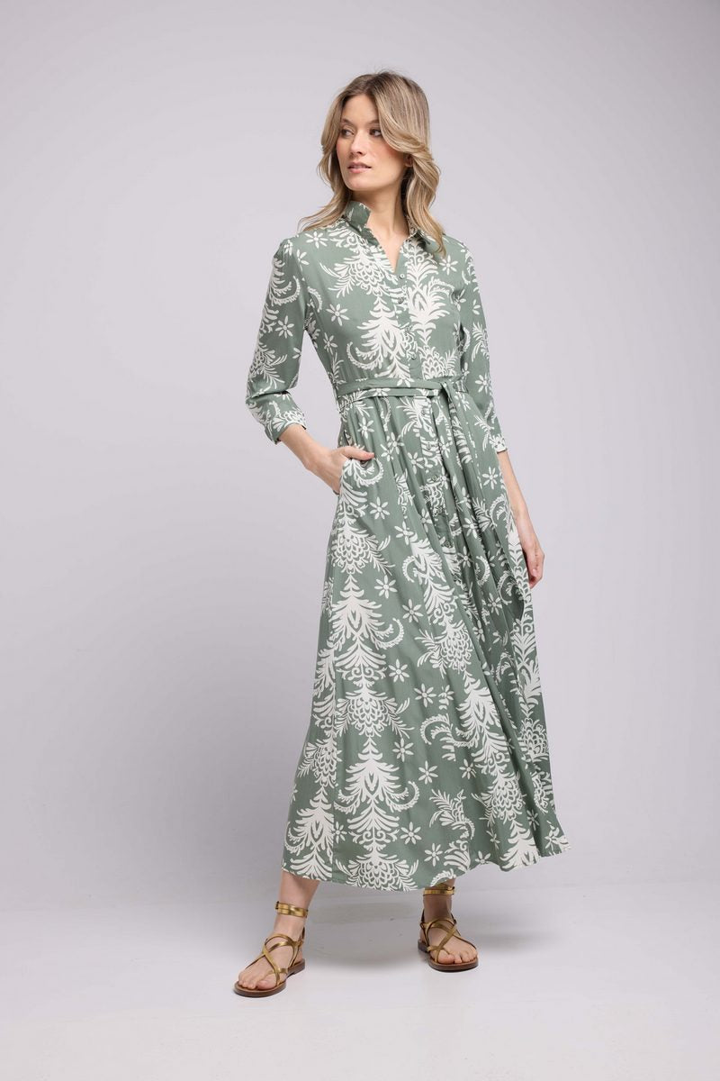 Robe Long Manches Longues - Kahki