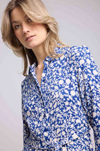 Robe Long Manches Longues - Navy Blanc