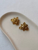 Boucles D’Oreilles Sonia Rykiel Vintage - Fleurs Dorées