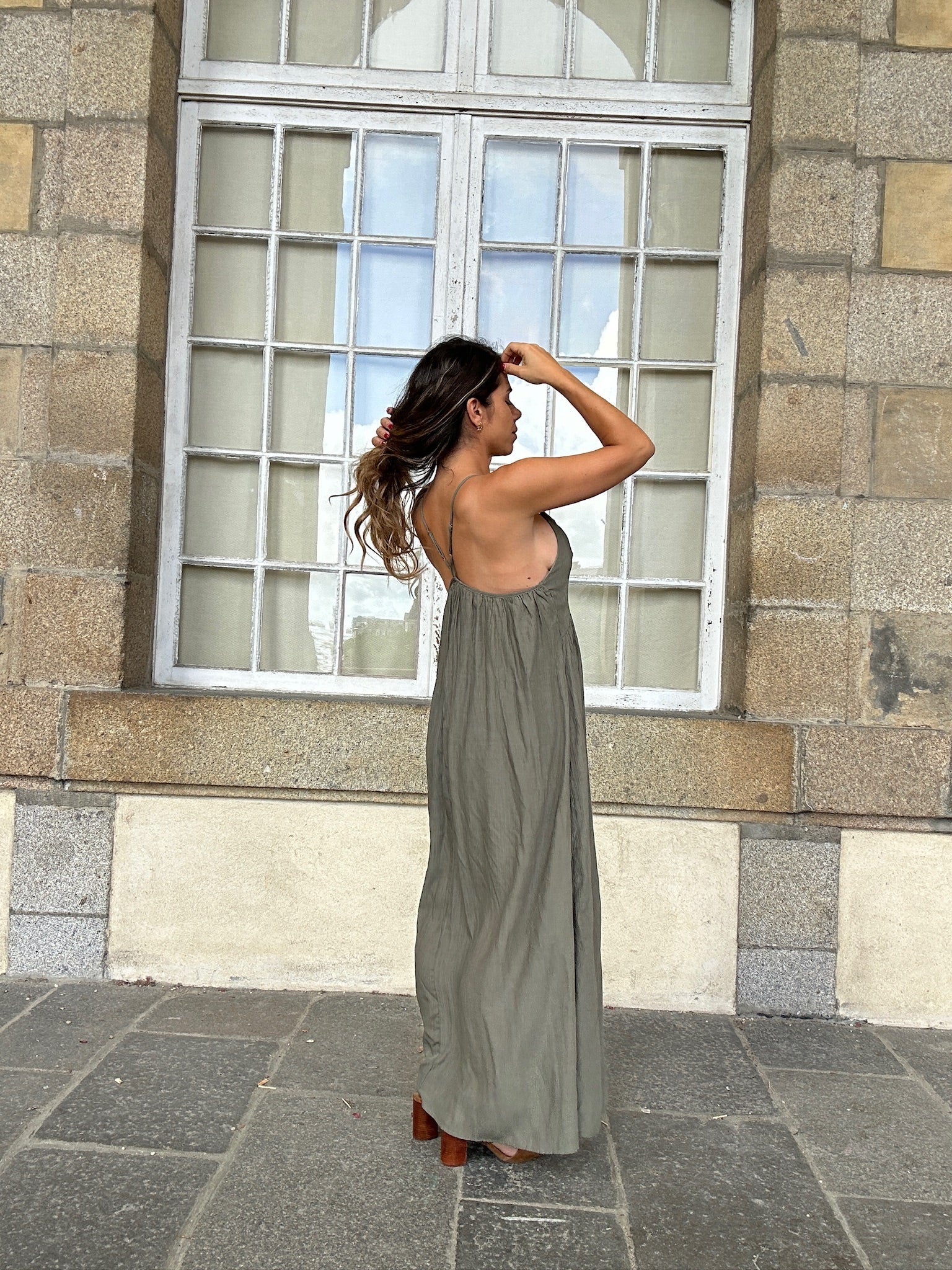 Robe Longue Stella Kaki