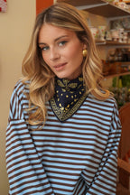 Echarpe Bandana Bleu Et Jaune