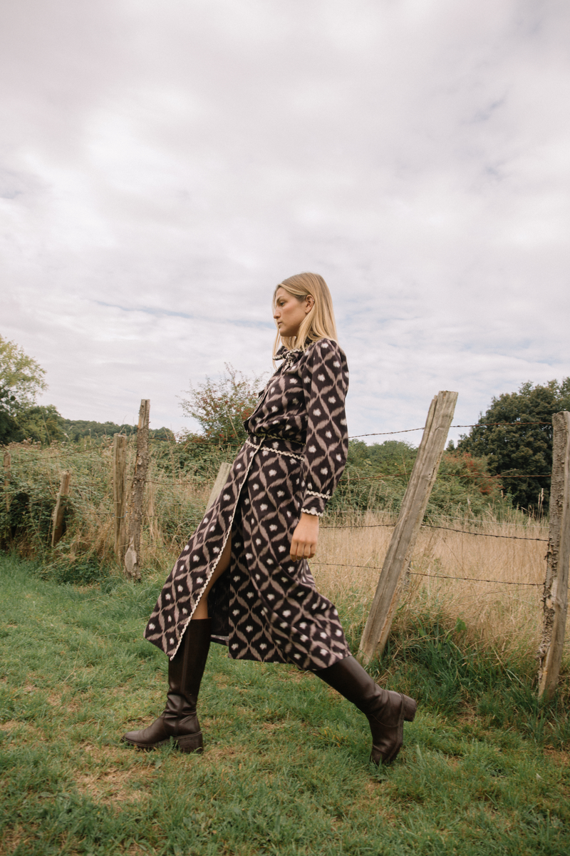 Jupe Lise - Ikat Prune