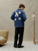 Veste brodée unisexe LIBERTÉ denim