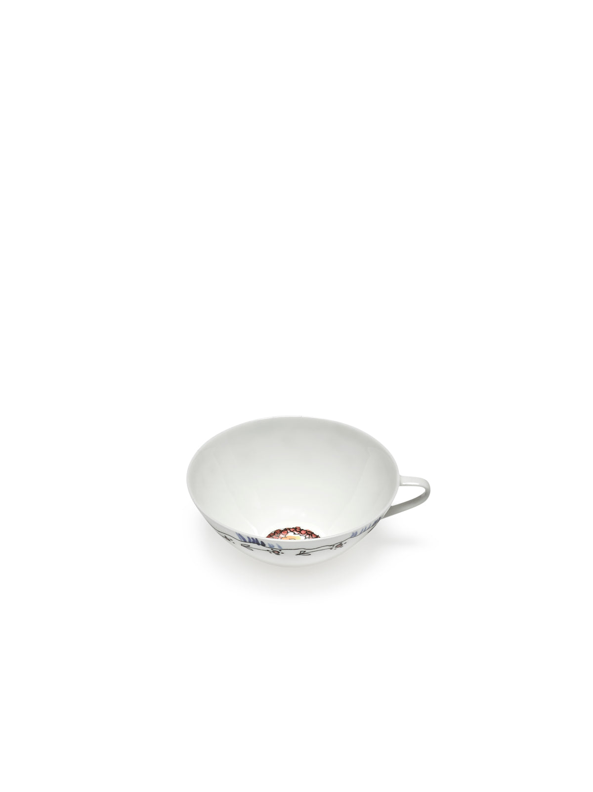 Midnight Flowers - Lot De 2 Tasses À Café Basses - Porcelaine Bone China - Anemone Milk