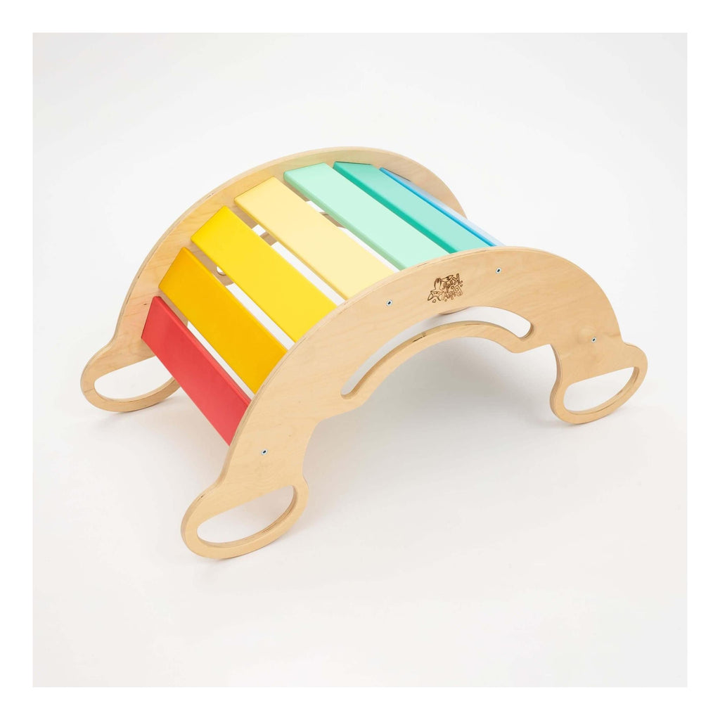 Bascule d’équilibre/Rocker - couleurs arc-en-ciel - Busy-kids.fr