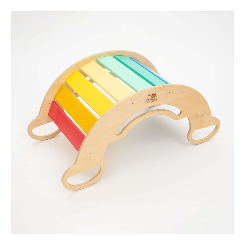 Bascule d’équilibre/Rocker - couleurs arc-en-ciel - Busy-kids.fr