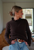 Gabriel Froufrou Collar Chocolate Sweater