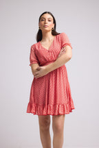 Vestido Corto - 63034 - Rojo