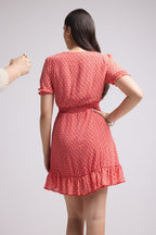 Vestido Corto - 63034 - Rojo