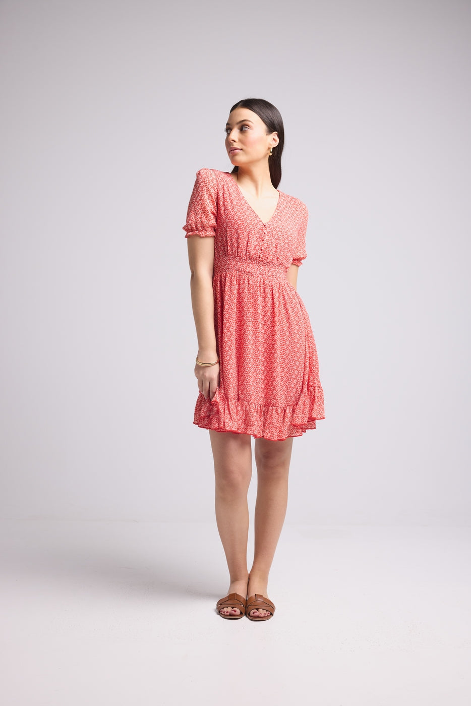 Vestido Corto - 63034 - Rojo