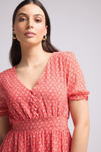 Vestido Corto - 63034 - Rojo