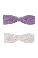 2 Headbands - Purple And White - Baby Girl