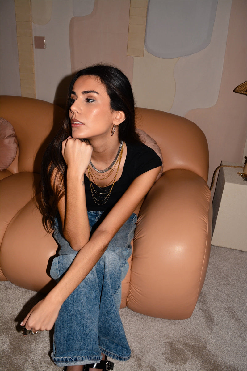 Collar Corto Multi Cleopatra Plata