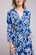 Vestido largo de manga larga - Azul marino