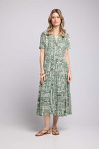 Robe Longue Manches Courtes - Khaki