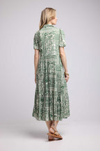Robe Longue Manches Courtes - Khaki