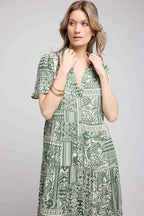 Robe Longue Manches Courtes - Khaki