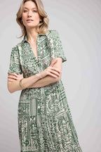 Robe Longue Manches Courtes - Khaki