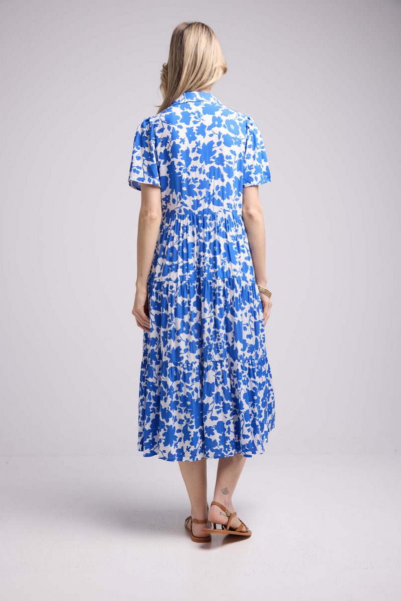 Robe Longue Manches Courtes - Navy