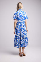 Robe Longue Manches Courtes - Navy