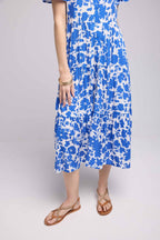 Robe Longue Manches Courtes - Navy