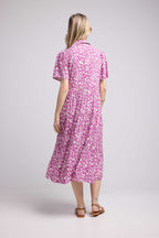 Robe Longue Manches Courtes - Violet