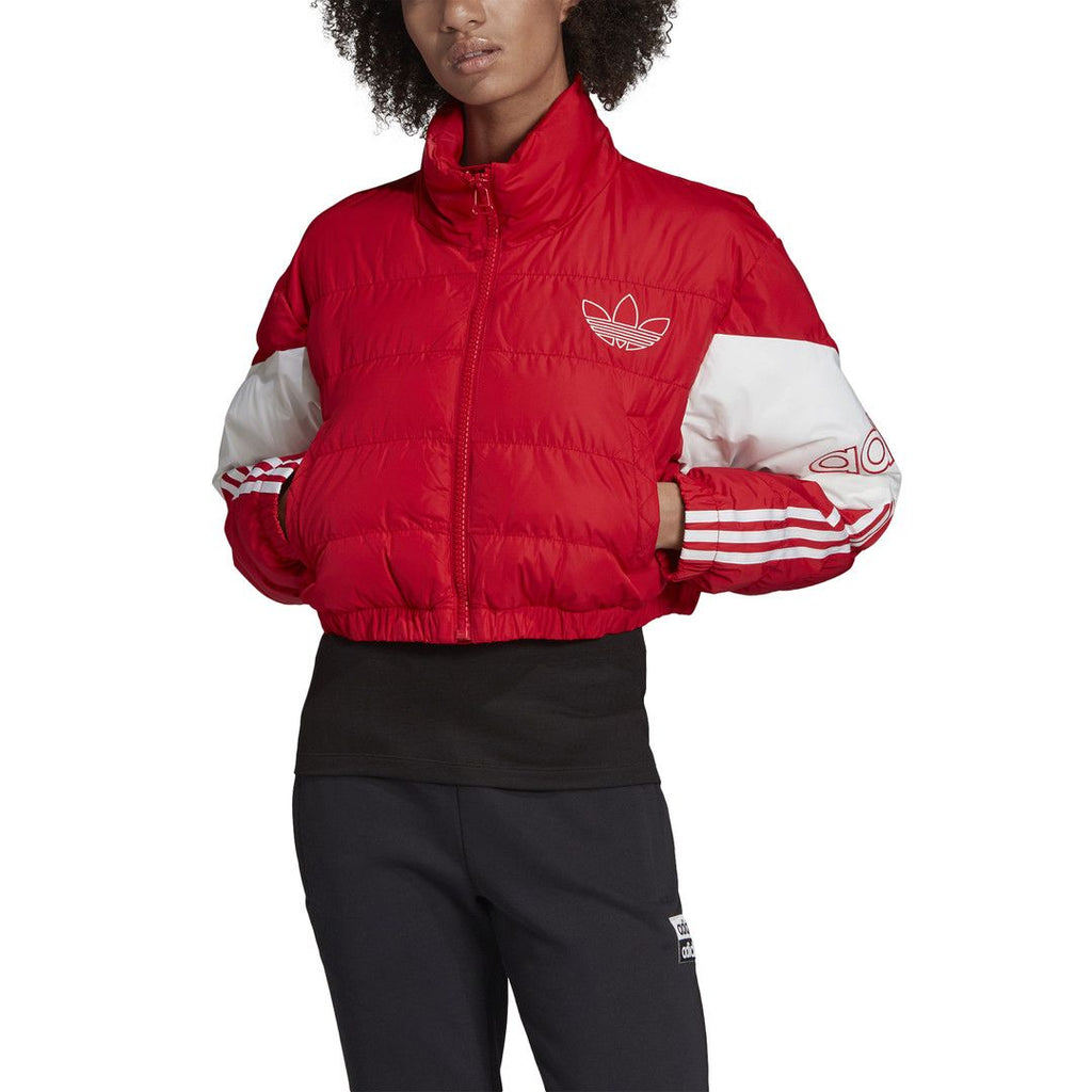 Doudoune Adidas Originals Cropped Puffer - Rouge
