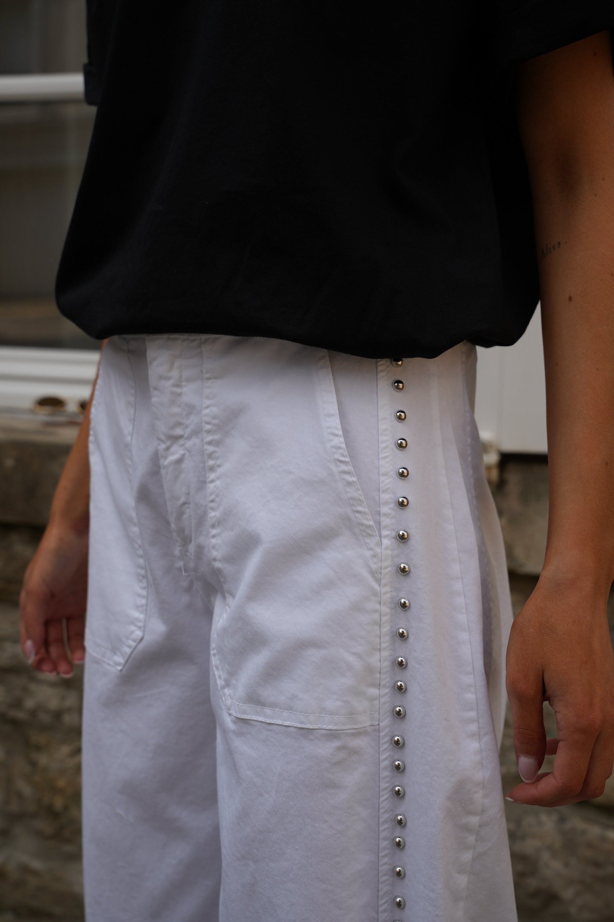 Pantalon Clouté Yola - Blanc