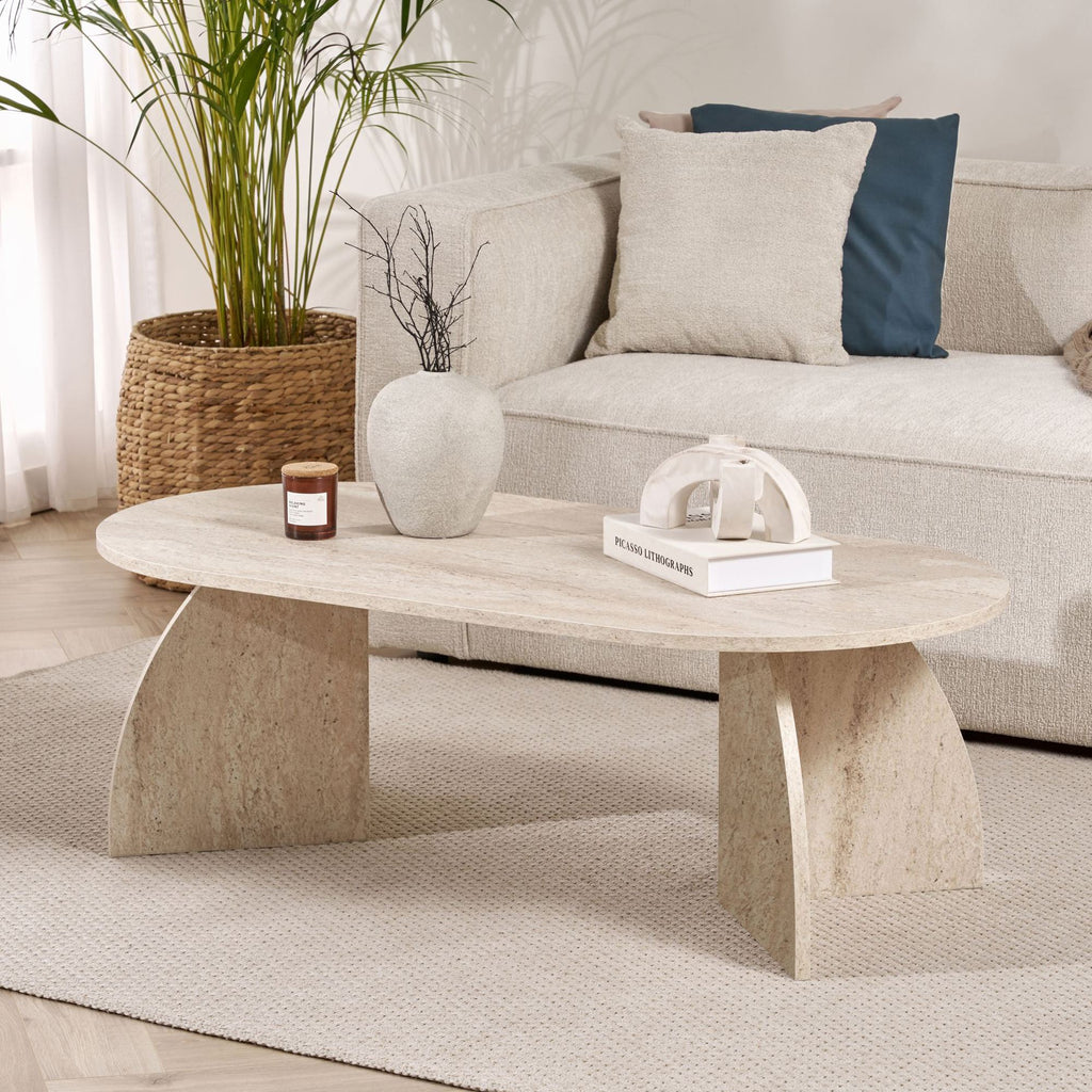Melina - Coffee Table - Travertine